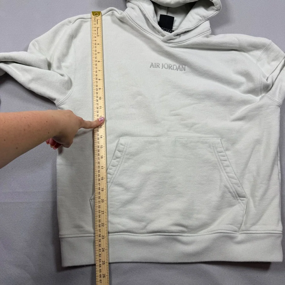 Air Jordan Wordmark Fleece Hoodie Light Silver FJ1966-034 Mens Medium